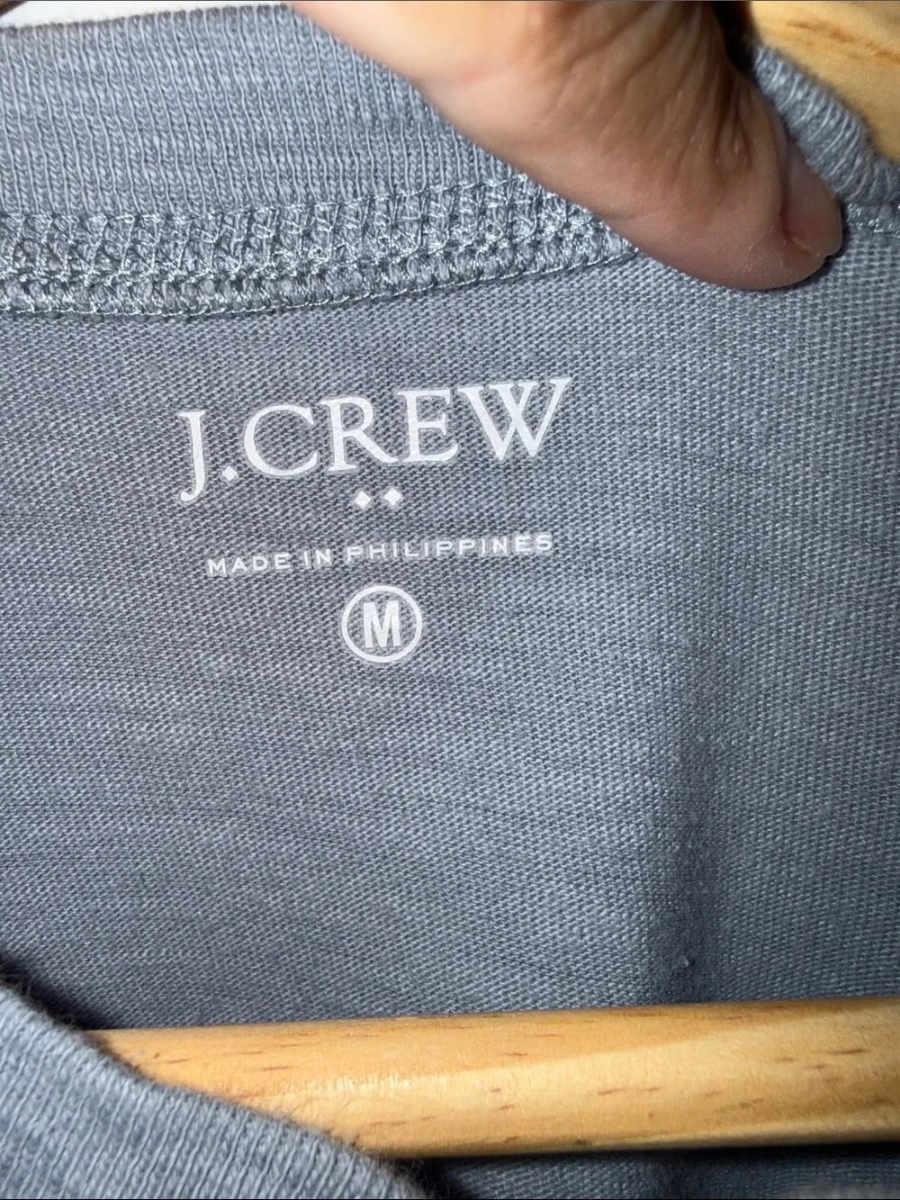 J. Crew Men’s Long-Sleeve Henley in Steel Gray